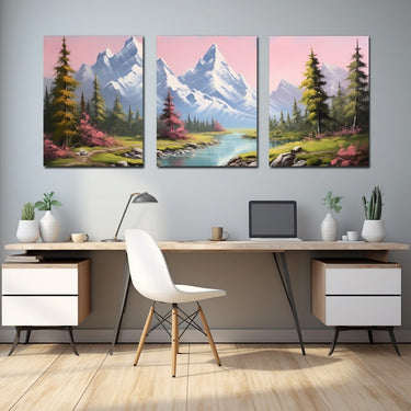 Landscape Mountains Oil Painting